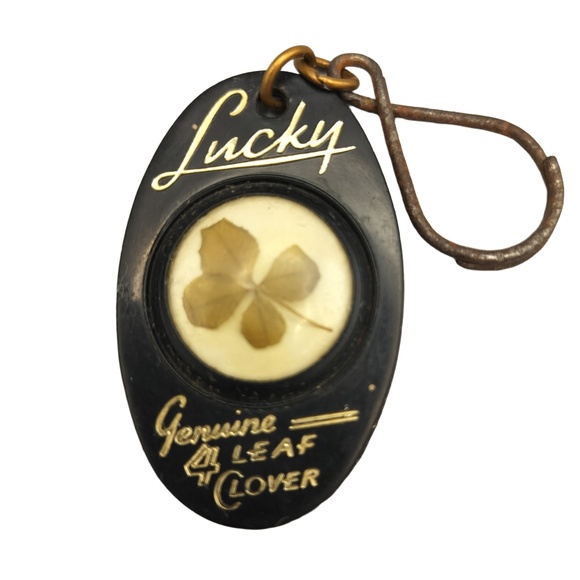 Four Leaf Clover Lucky Keychain Buick Pontiac Bob Baize Motors Vintage - Picture 1 of 6